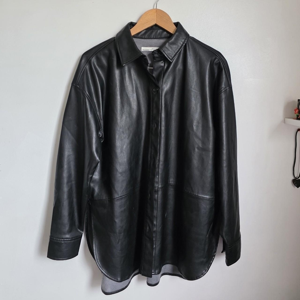 Pull&Bear Black Leather Jacket